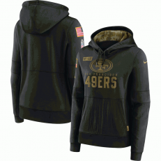 San Francisco 49ers Nike Black 2020 Salute to Service Sideline Performance Pullover Hoodie