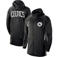 Nike Boston Celtics Heathered Black Authentic Showtime Therma Flex Performance Full-Zip Hoodie