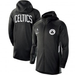 Nike Boston Celtics Heathered Black Authentic Showtime Therma Flex Performance Full-Zip Hoodie
