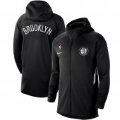 Nike Brooklyn Nets Black Authentic Showtime Therma Flex Performance Full-Zip Hoodie