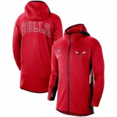 Nike Chicago Bulls Red Authentic Showtime Therma Flex Performance Full-Zip Hoodie