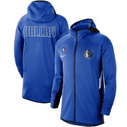 Nike Dallas Mavericks Blue Authentic Showtime Therma Flex Performance Full-Zip Hoodie