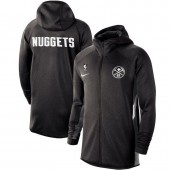 Nike Denver Nuggets Heathered Black Authentic Showtime Therma Flex Performance Full-Zip Hoodie