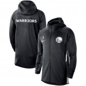 Nike Golden State Warriors Heathered Black Authentic Showtime Therma Flex Performance Full-Zip Hoodie
