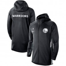 Nike Golden State Warriors Heathered Black Authentic Showtime Therma Flex Performance Full-Zip Hoodie