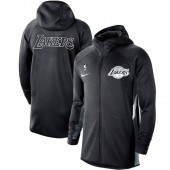 Nike Los Angeles Lakers Heathered Black Authentic Showtime Therma Flex Performance Full-Zip Hoodie
