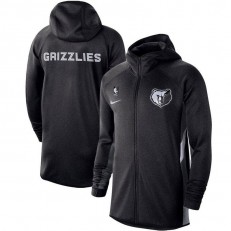 Nike Memphis Grizzlies Heathered Black Authentic Showtime Therma Flex Performance Full-Zip Hoodie