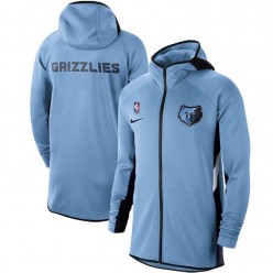 Nike Memphis Grizzlies Light Blue Authentic Showtime Therma Flex Performance Full-Zip Hoodie