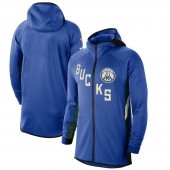 Nike Milwaukee Bucks RoyalHunter Green 2019-2020 Earned Edition Showtime Full-Zip Performance Hoodie