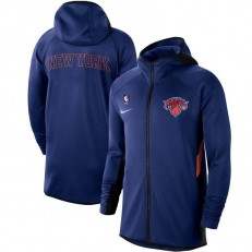 Nike New York Knicks Blue Authentic Showtime Therma Flex Performance Full-Zip Hoodie