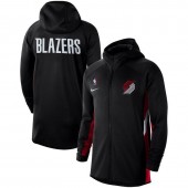 Nike Portland Trail Blazers Black Authentic Showtime Therma Flex Performance Full-Zip Hoodie