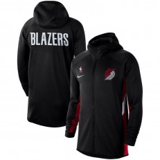 Nike Portland Trail Blazers Black Authentic Showtime Therma Flex Performance Full-Zip Hoodie
