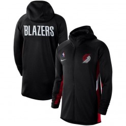 Nike Portland Trail Blazers Black Authentic Showtime Therma Flex Performance Full-Zip Hoodie