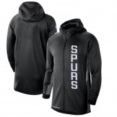 Nike San Antonio Spurs BlackCharcoal 2019-2020 Earned Edition Showtime Full-Zip Performance Hoodie