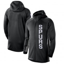 Nike San Antonio Spurs BlackCharcoal 2019-2020 Earned Edition Showtime Full-Zip Performance Hoodie