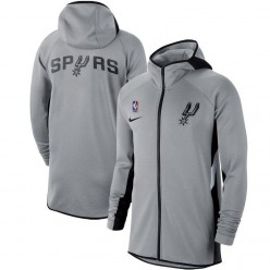 Nike San Antonio Spurs Silver Authentic Showtime Therma Flex Performance Full-Zip Hoodie