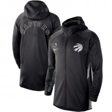 Nike Toronto Raptors Heathered Black Authentic Showtime Therma Flex Performance Full-Zip Hoodie