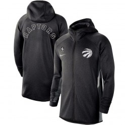 Nike Toronto Raptors Heathered Black Authentic Showtime Therma Flex Performance Full-Zip Hoodie