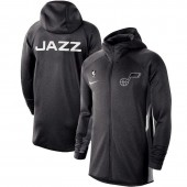 Nike Utah Jazz Heather Black Authentic Showtime Therma Flex Performance Full-Zip Hoodie