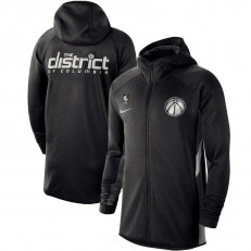 Nike Washington Wizards Heathered Black Authentic Showtime Therma Flex Performance Full-Zip Hoodie