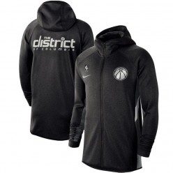 Nike Washington Wizards Heathered Black Authentic Showtime Therma Flex Performance Full-Zip Hoodie