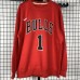 Chicago Bulls #1 Rose Red plush long sleeves Sweatshirt