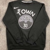 Golden State Warriors #30 Curry black plush long sleeves Sweatshirt