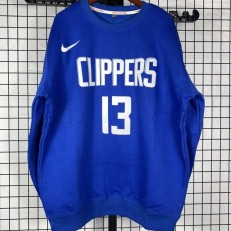 Los Angeles Clippers #13 George blue plush long sleeves Sweatshirt