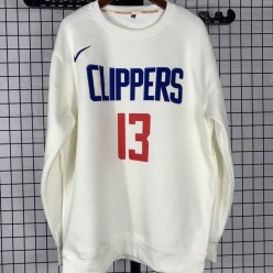Los Angeles Clippers #13 George white plush long sleeves Sweatshirt