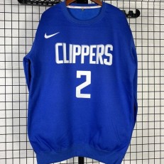 Los Angeles Clippers #2 Leonard blue plush long sleeves Sweatshirt