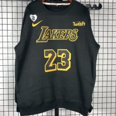 Los Angeles Lakers #23 Lebron James Black 2020 NBA Finals plush Long sleeves Sweatshirt