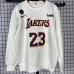 Los Angeles Lakers #23 Lebron James White KB 2020 NBA Finals plush Long sleeves Sweatshirt