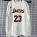 Los Angeles Lakers #23 Lebron James white plush Long sleeves Sweatshirt