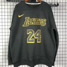 Los Angeles Lakers #24 Kobe black plush long sleeves Sweatshirt