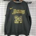 Los Angeles Lakers #24 Kobe black plush long sleeves Sweatshirt