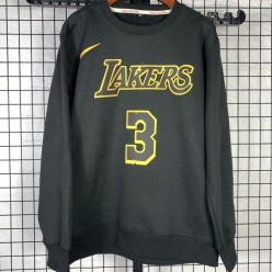 Los Angeles Lakers #3 Davis Black plush long sleeves Sweatshirt