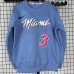 Miami Heat #3 Wade light blue plush long sleeves Sweatshirt
