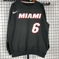 Miami Heat #6 James black plush long sleeves Sweatshirt