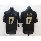Buffalo Bills #17 Josh Allen Black Camo 2020 Salute To Service Limited Jersey