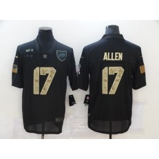 Buffalo Bills #17 Josh Allen Black Camo 2020 Salute To Service Limited Jersey