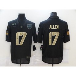 Buffalo Bills #17 Josh Allen Black Camo 2020 Salute To Service Limited Jersey