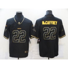 Carolina Panthers #22 Christian McCaffrey Black Gold Vapor Untouchable Limited Jersey