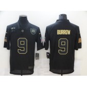 Cincinnati Bengals #9 Joe Burrow Black 2020 Salute To Service Limited Jersey
