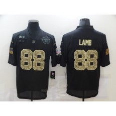 Dallas Cowboys #88 Ceedee Lamb Black Camo 2020 Salute To Service Limited Jersey