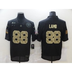 Dallas Cowboys #88 Ceedee Lamb Black Camo 2020 Salute To Service Limited Jersey