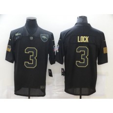 Denver Broncos #3 Drew Lock Black 2020 Salute To Service Limited Jersey