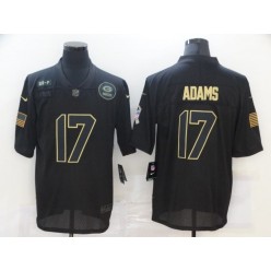 Green Bay Packers #17 Davante Adams Black 2020 Salute To Service Limited Jersey