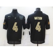 Houston Texans #4 Deshaun Watson Black Camo 2020 Salute To Service Limited Jersey