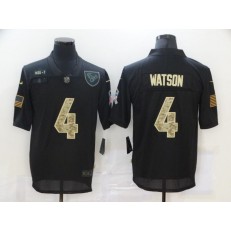 Houston Texans #4 Deshaun Watson Black Camo 2020 Salute To Service Limited Jersey