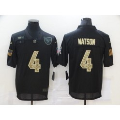 Houston Texans #4 Deshaun Watson Black Camo 2020 Salute To Service Limited Jersey